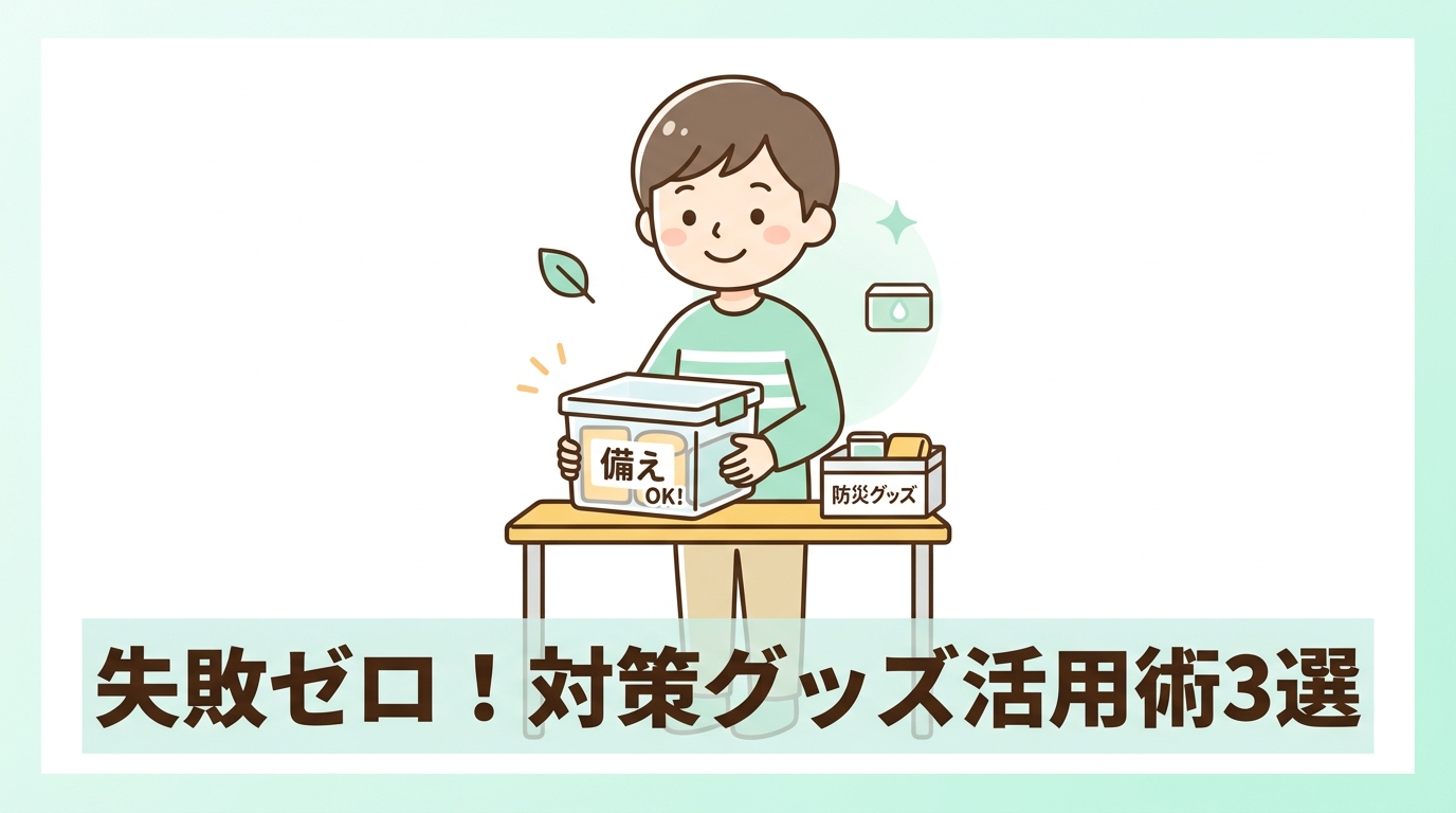 失敗しない対策グッズ活用術3選