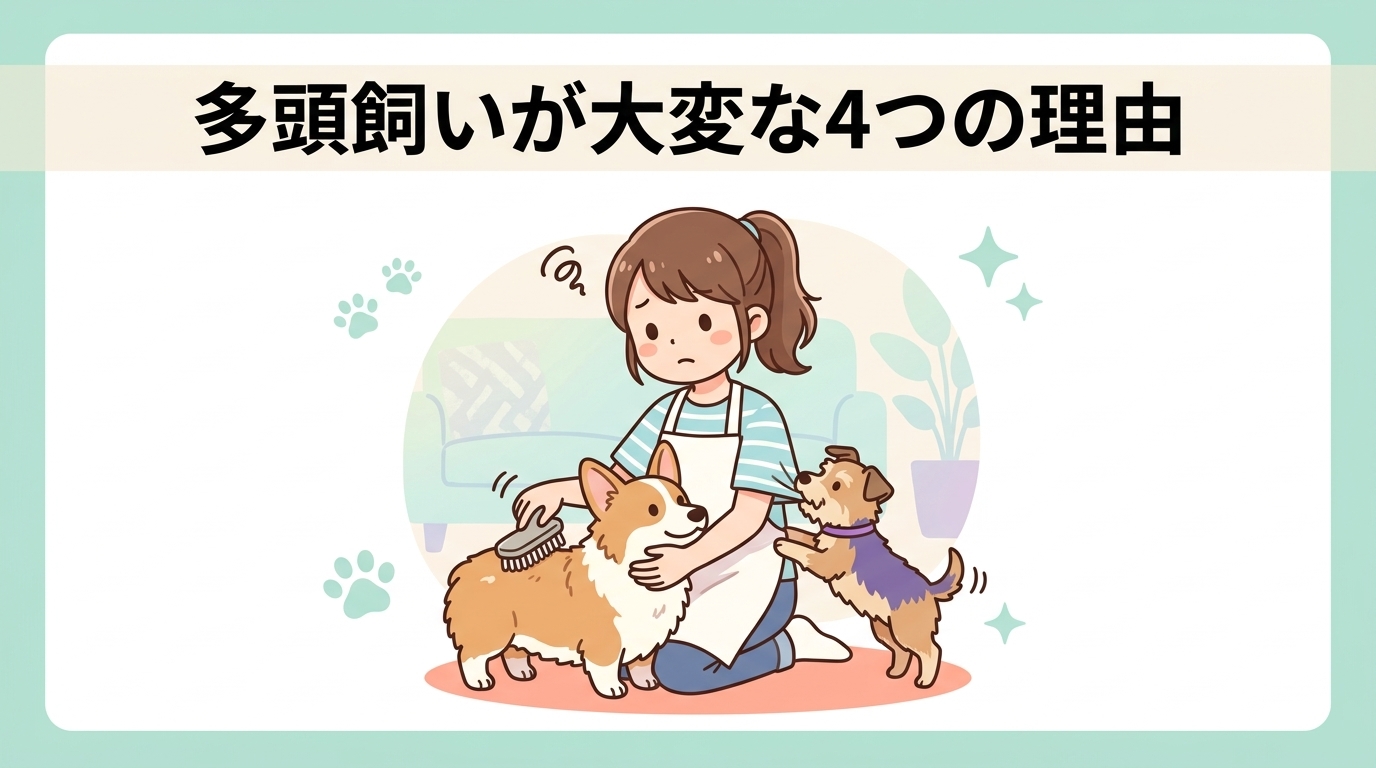 犬の多頭飼いが大変と言われる4つの理由