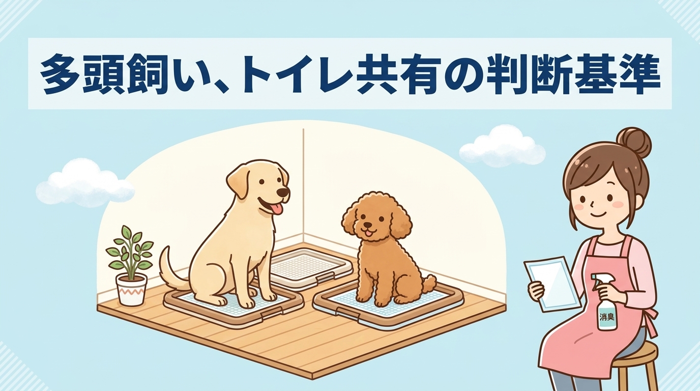 犬の多頭飼いでトイレを共有するか決める基準