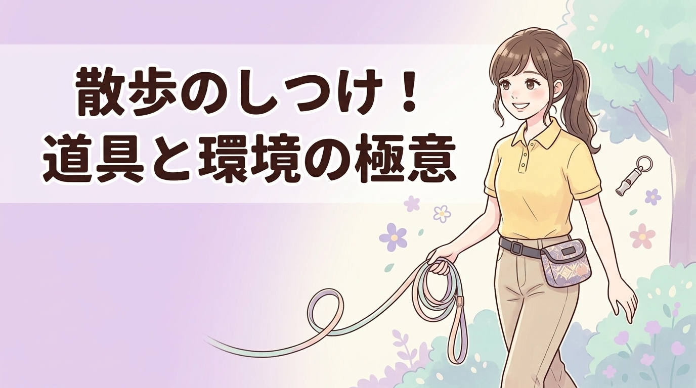 散歩のしつけを成功させる道具と環境対策