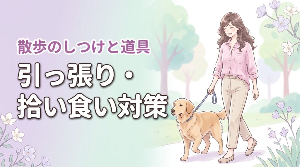 散歩中に犬が引っ張る・拾い食いする…そんな悩みを解消するしつけ方と道具